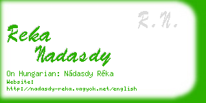reka nadasdy business card